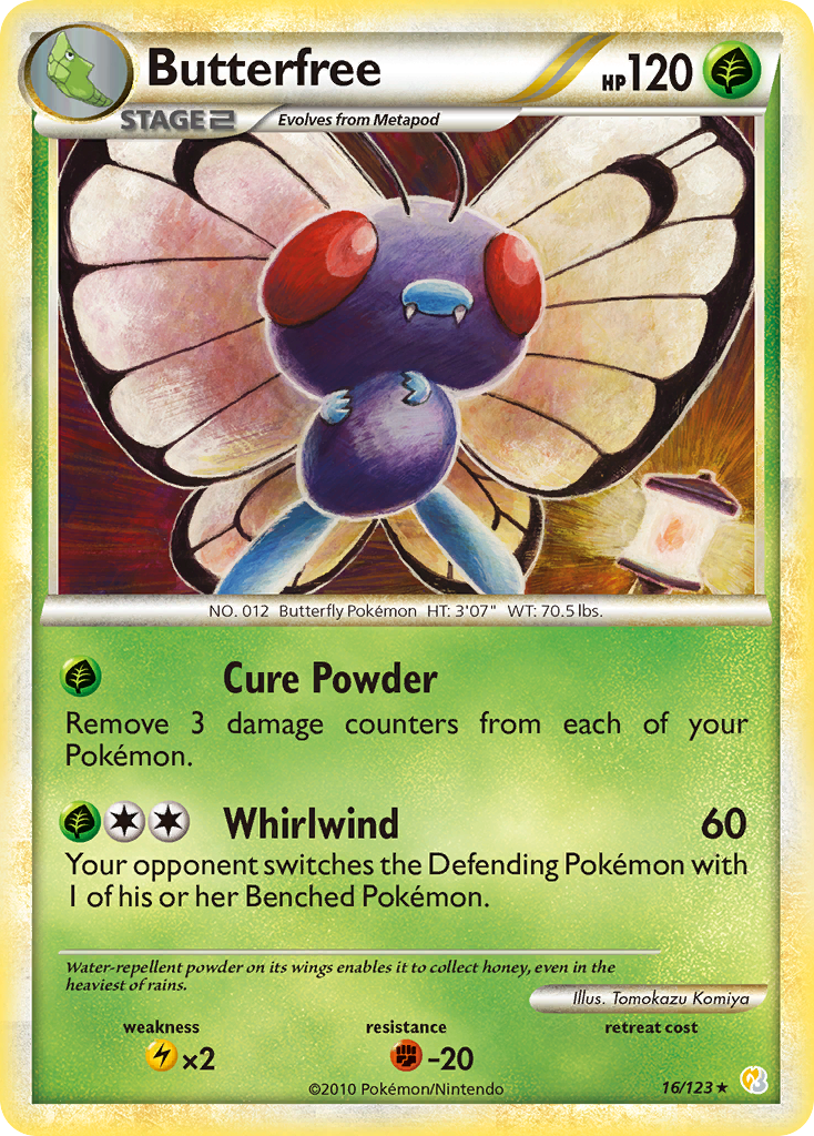 Butterfree (16/123) [HeartGold & SoulSilver: Base Set] | Tables and Towers