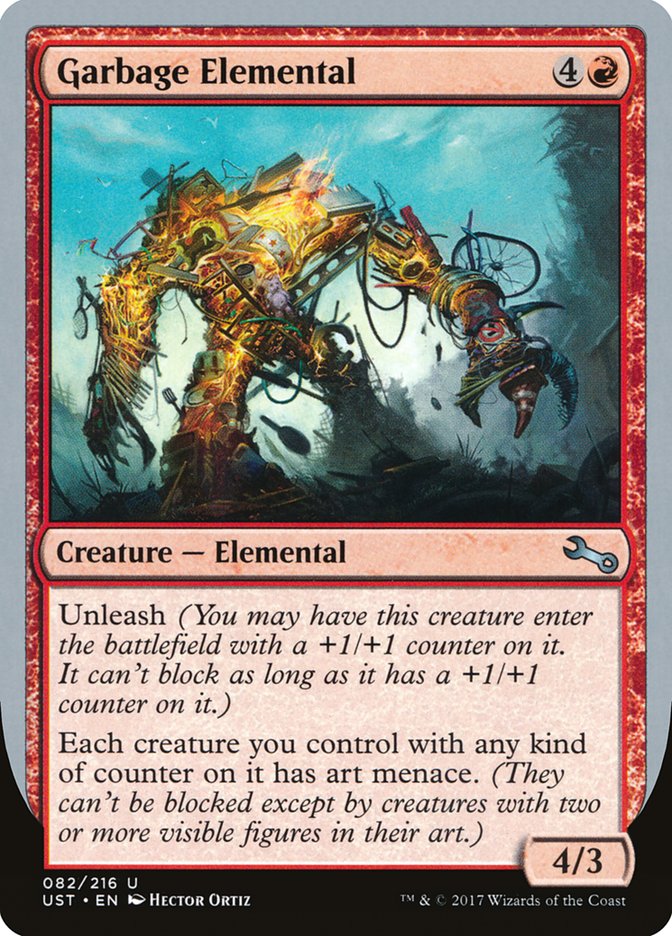 Garbage Elemental (4/3 Creature) [Unstable] | Tables and Towers