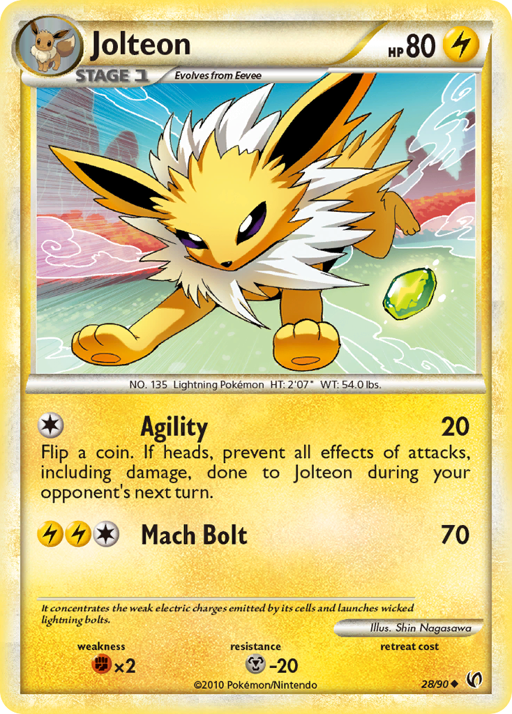 Jolteon (28/90) [HeartGold & SoulSilver: Undaunted] | Tables and Towers