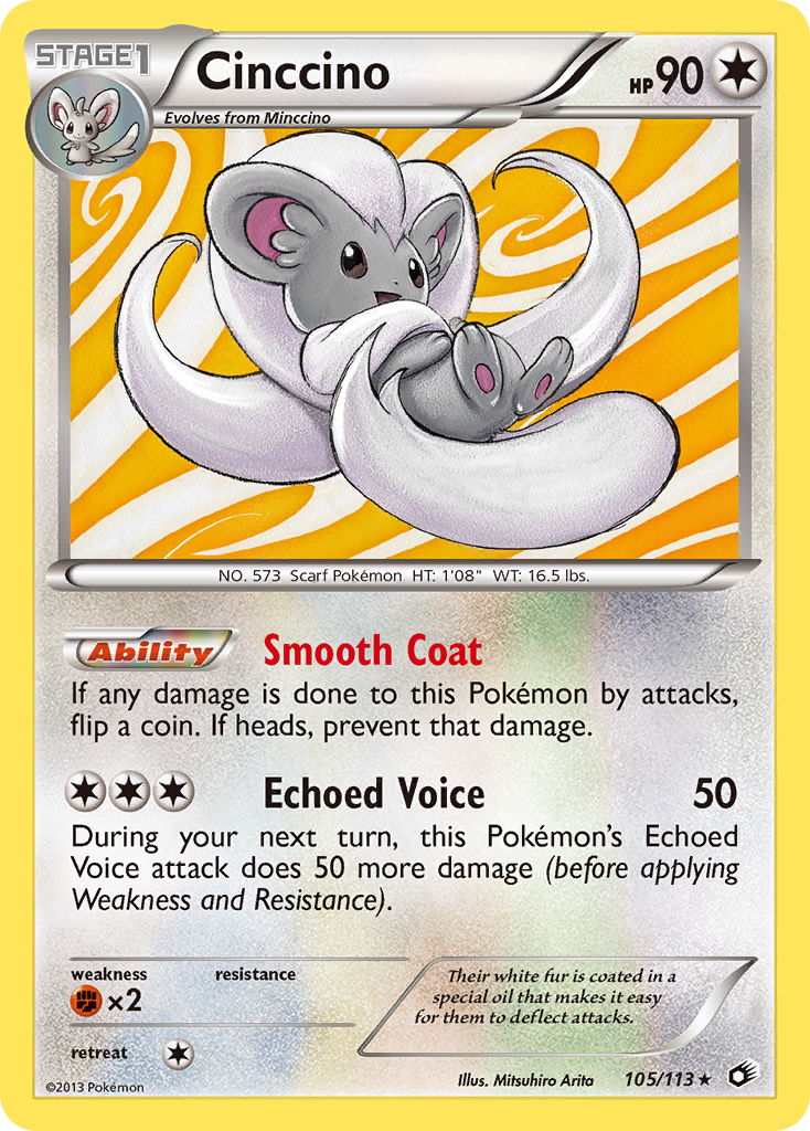 Cinccino (105/113) [Black & White: Legendary Treasures] | Tables and Towers