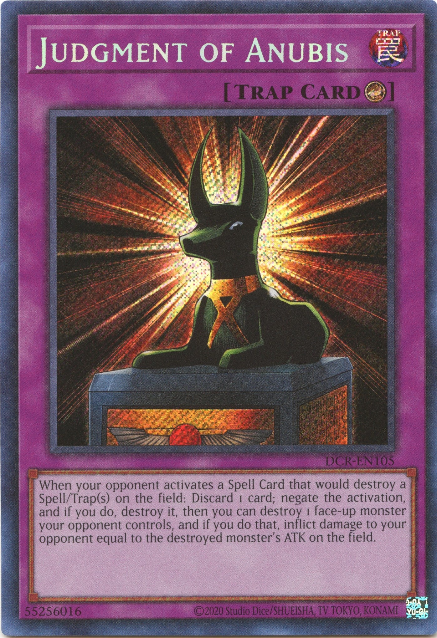 Judgment of Anubis (25th Anniversary) [DCR-EN105] Secret Rare | Tables and Towers