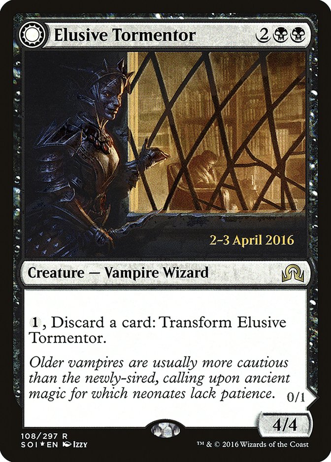 Elusive Tormentor // Insidious Mist [Shadows over Innistrad Prerelease Promos] | Tables and Towers