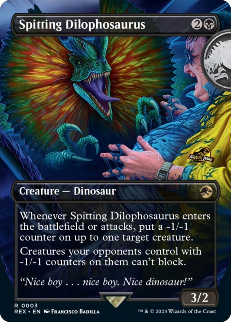 Spitting Dilophosaurus (Borderless) [Jurassic World Collection] | Tables and Towers