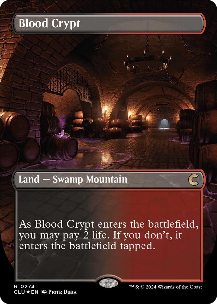 Blood Crypt (Borderless) [Ravnica: Clue Edition] | Tables and Towers