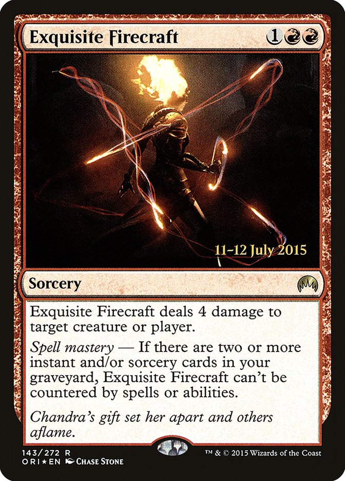 Exquisite Firecraft [Magic Origins Prerelease Promos] | Tables and Towers