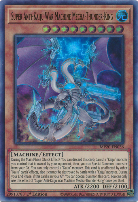 Super Anti-Kaiju War Machine Mecha-Thunder-King [MP20-EN036] Ultra Rare | Tables and Towers