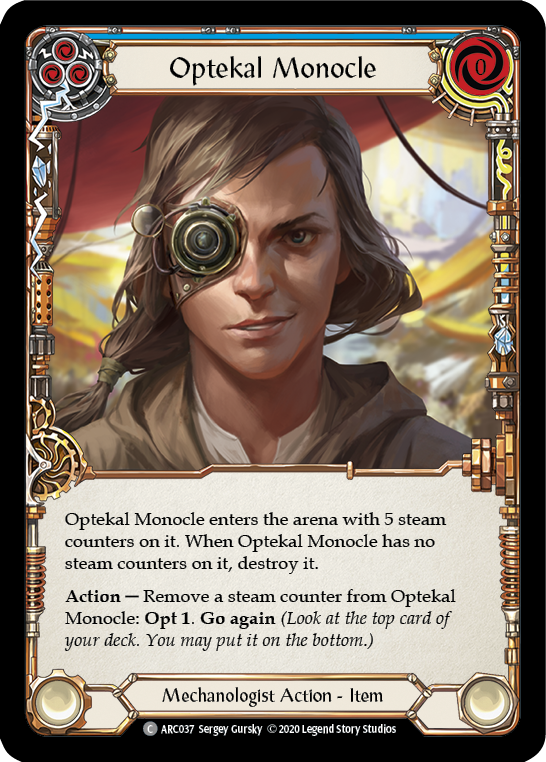 Optekal Monocle [U-ARC037] (Arcane Rising Unlimited)  Unlimited Rainbow Foil | Tables and Towers