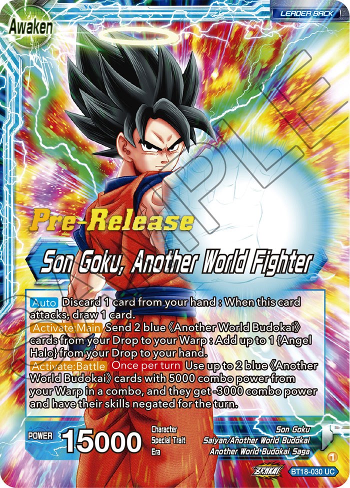 Son Goku // Son Goku, Another World Fighter (BT18-030) [Dawn of the Z-Legends Prerelease Promos] | Tables and Towers