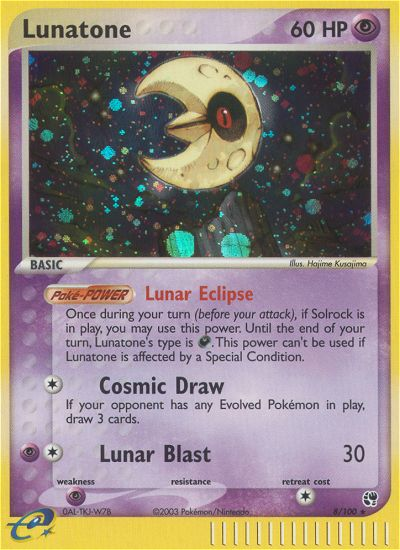 Lunatone (8/100) [EX: Sandstorm] | Tables and Towers