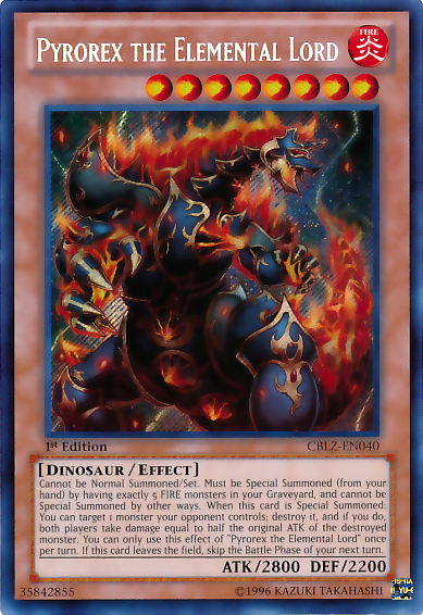 Pyrorex the Elemental Lord [CBLZ-EN040] Secret Rare | Tables and Towers