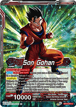 Son Gohan // Son Gohan, the Power of Duty (BT14-001) [Cross Spirits] | Tables and Towers