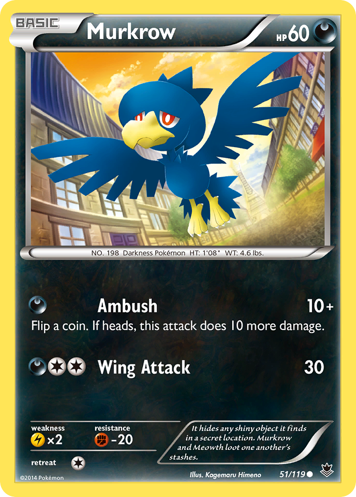 Murkrow (51/119) [XY: Phantom Forces] | Tables and Towers