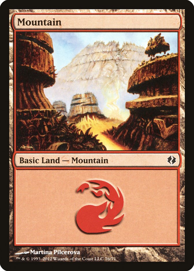 Mountain (76) [Duel Decks: Venser vs. Koth] | Tables and Towers