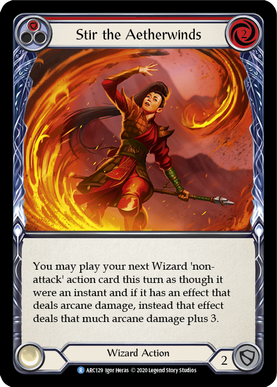 Stir the Aetherwinds (Red) [U-ARC129] (Arcane Rising Unlimited)  Unlimited Rainbow Foil | Tables and Towers