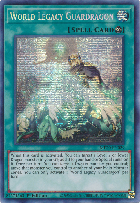 World Legacy Guardragon [MP20-EN029] Prismatic Secret Rare | Tables and Towers