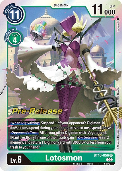 Lotosmon [BT10-056] [Xros Encounter Pre-Release Cards] | Tables and Towers