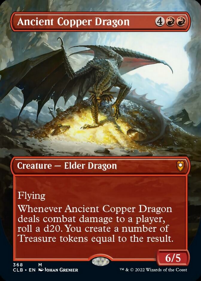 Ancient Copper Dragon (Borderless Alternate Art) [Commander Legends: Battle for Baldur's Gate] | Tables and Towers