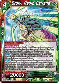 Broly, Rapid Barrage (BT7-116_PR) [Assault of the Saiyans Prerelease Promos] | Tables and Towers