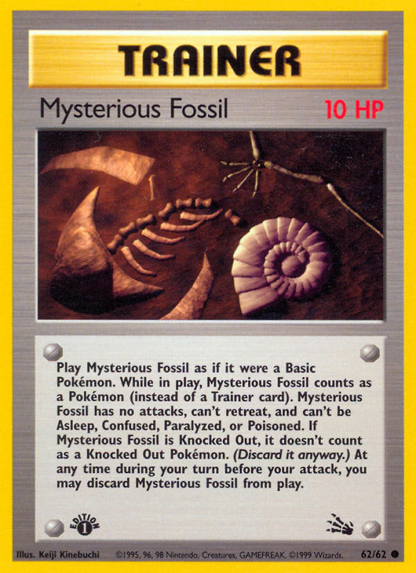 Mysterious Fossil (62/62) [Fossil 1st Edition] | Tables and Towers