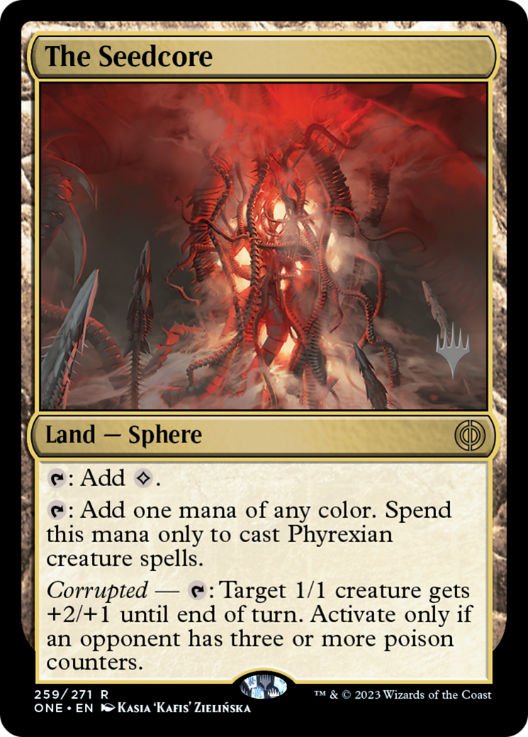 The Seedcore (Promo Pack) [Phyrexia: All Will Be One Promos] | Tables and Towers