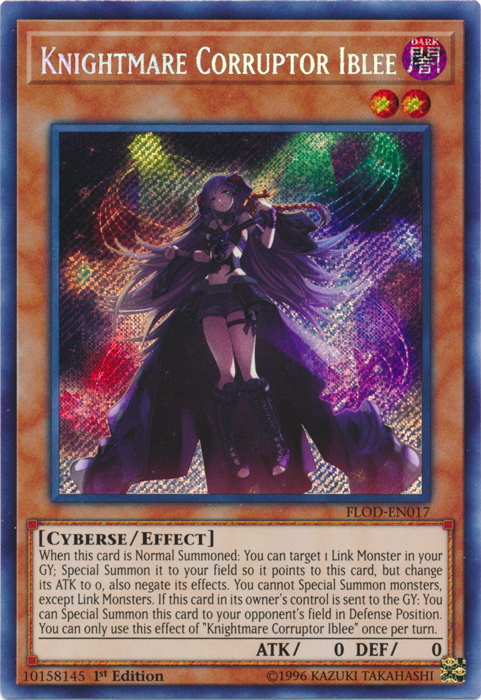 Knightmare Corruptor Iblee [FLOD-EN017] Secret Rare | Tables and Towers