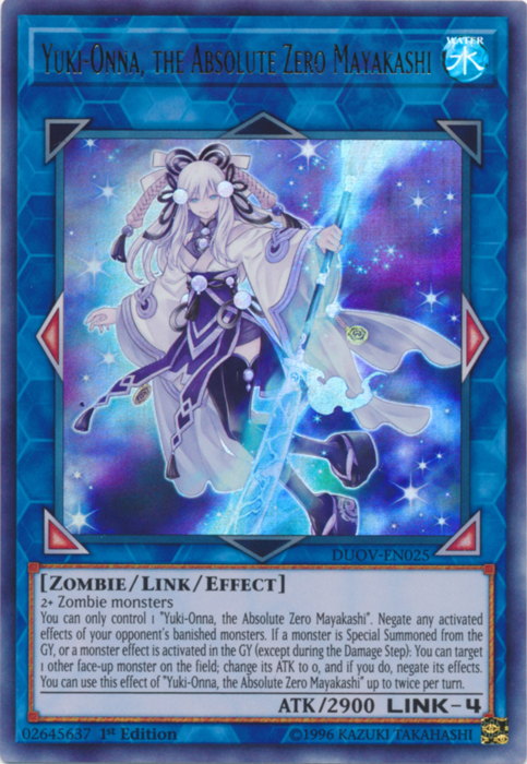 Yuki-Onna, the Absolute Zero Mayakashi [DUOV-EN025] Ultra Rare | Tables and Towers