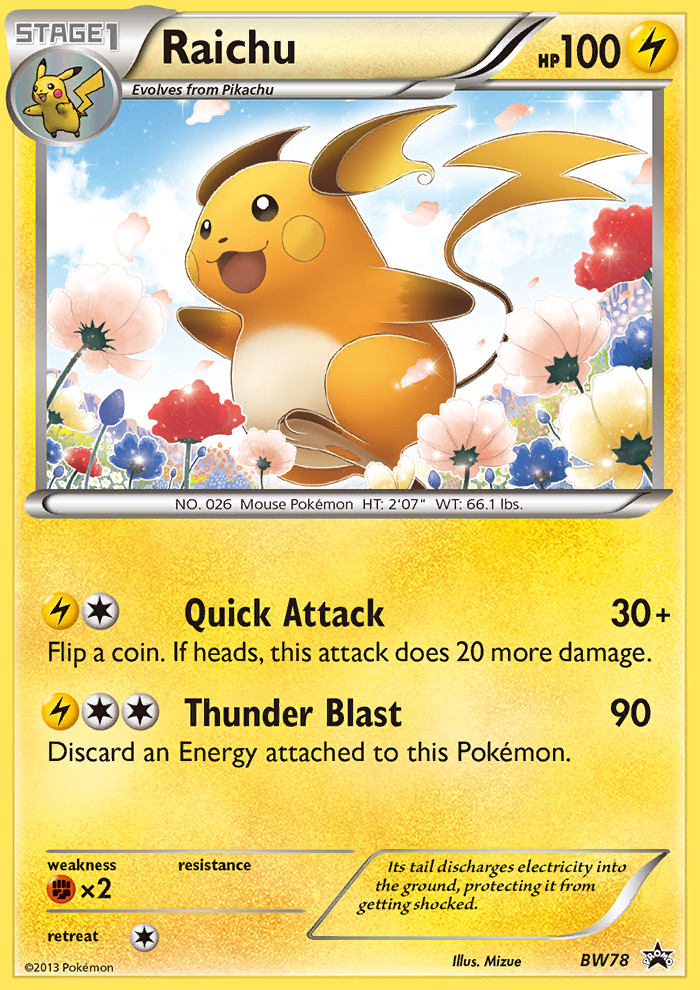 Raichu (BW78) [Black & White: Black Star Promos] | Tables and Towers