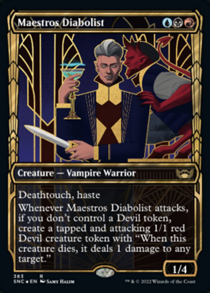 Maestros Diabolist (Showcase Golden Age Gilded Foil) [Streets of New Capenna] | Tables and Towers