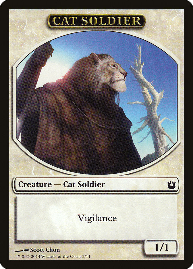 Cat Soldier Token [Born of the Gods Tokens] | Tables and Towers