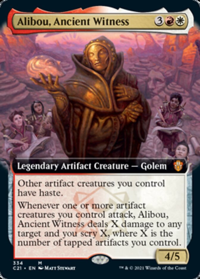 Alibou, Ancient Witness (Extended Art) [Commander 2021] | Tables and Towers