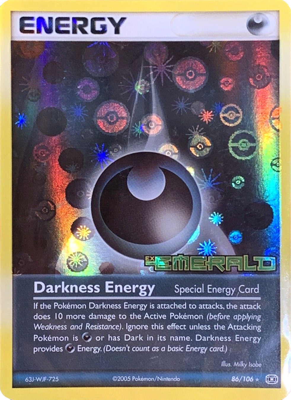 Darkness Energy (86/106) (Stamped) [EX: Emerald] | Tables and Towers