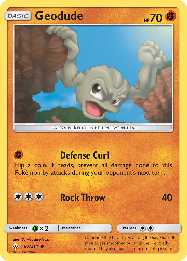 Geodude (87/214) [Sun & Moon: Unbroken Bonds] | Tables and Towers