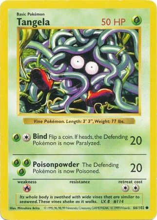 Tangela (66/102) [Base Set Shadowless Unlimited] | Tables and Towers