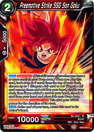 Preemptive Strike SSG Son Goku (BT6-004) [Destroyer Kings] | Tables and Towers