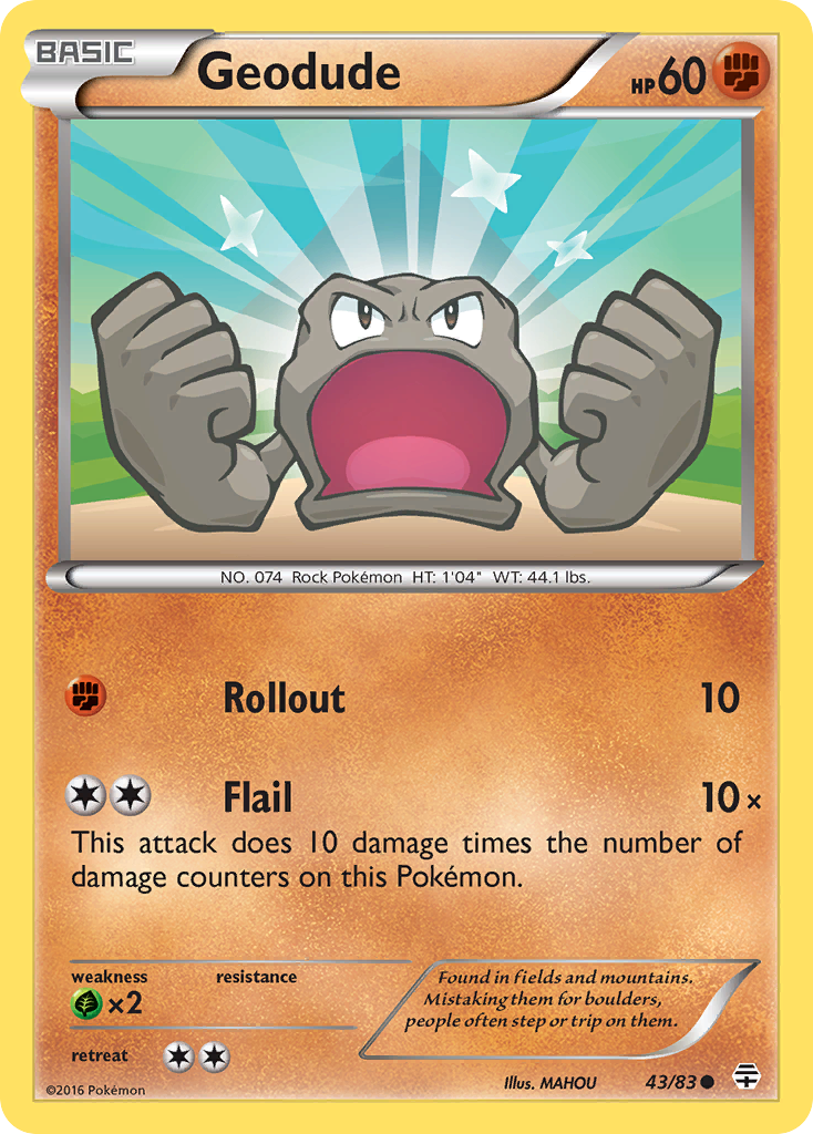 Geodude (43/83) [XY: Generations] | Tables and Towers