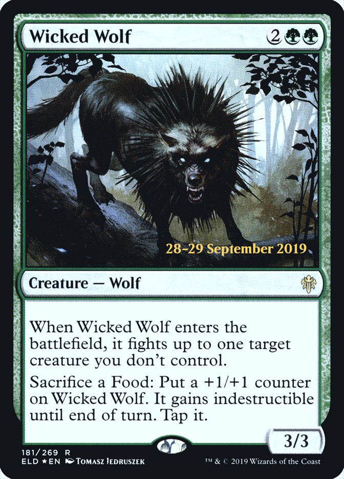 Wicked Wolf [Throne of Eldraine Prerelease Promos] | Tables and Towers