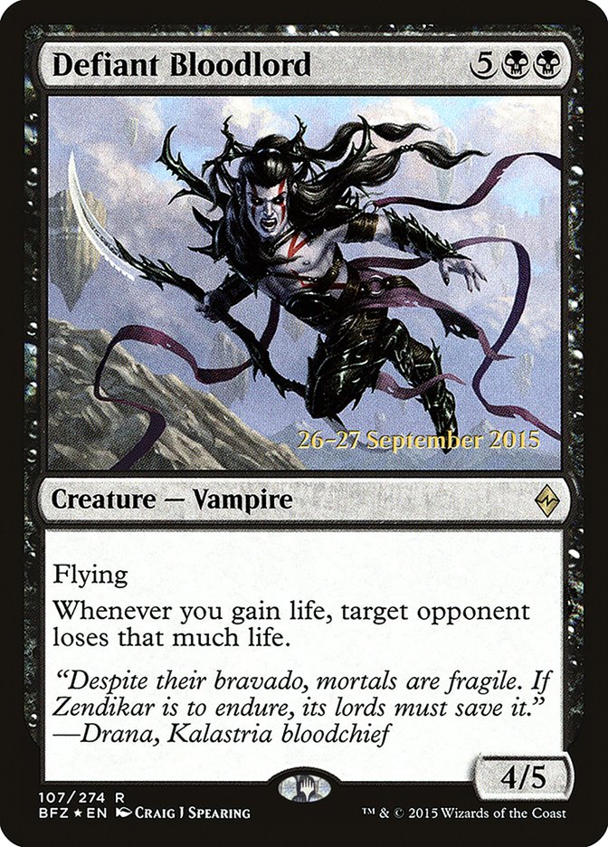 Defiant Bloodlord [Battle for Zendikar Prerelease Promos] | Tables and Towers