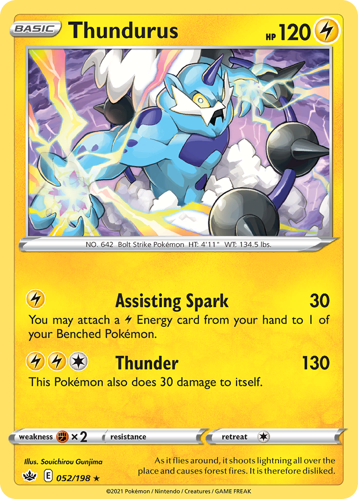 Thundurus (052/198) (Theme Deck Exclusive) [Sword & Shield: Chilling Reign] | Tables and Towers