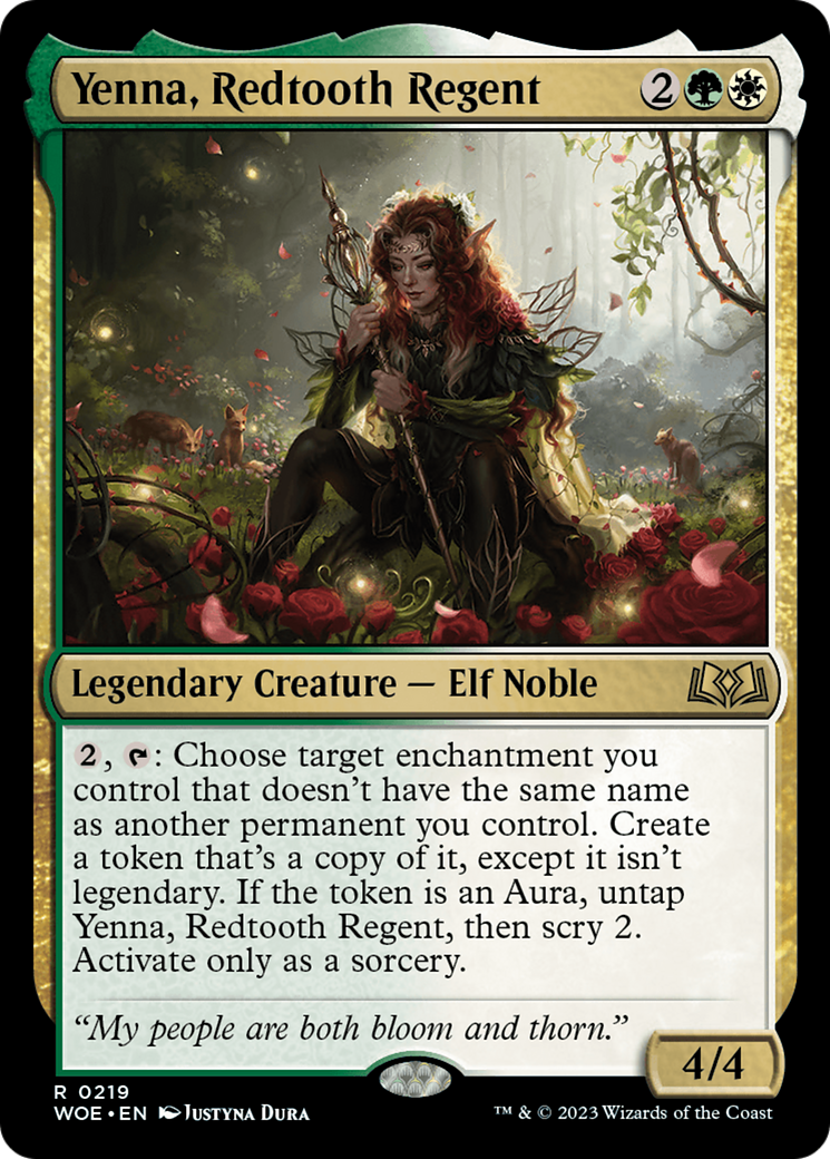 Yenna, Redtooth Regent [Wilds of Eldraine Prerelease Promos] | Tables and Towers