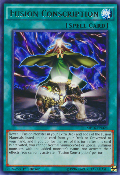 Fusion Conscription [MP16-EN024] Rare | Tables and Towers