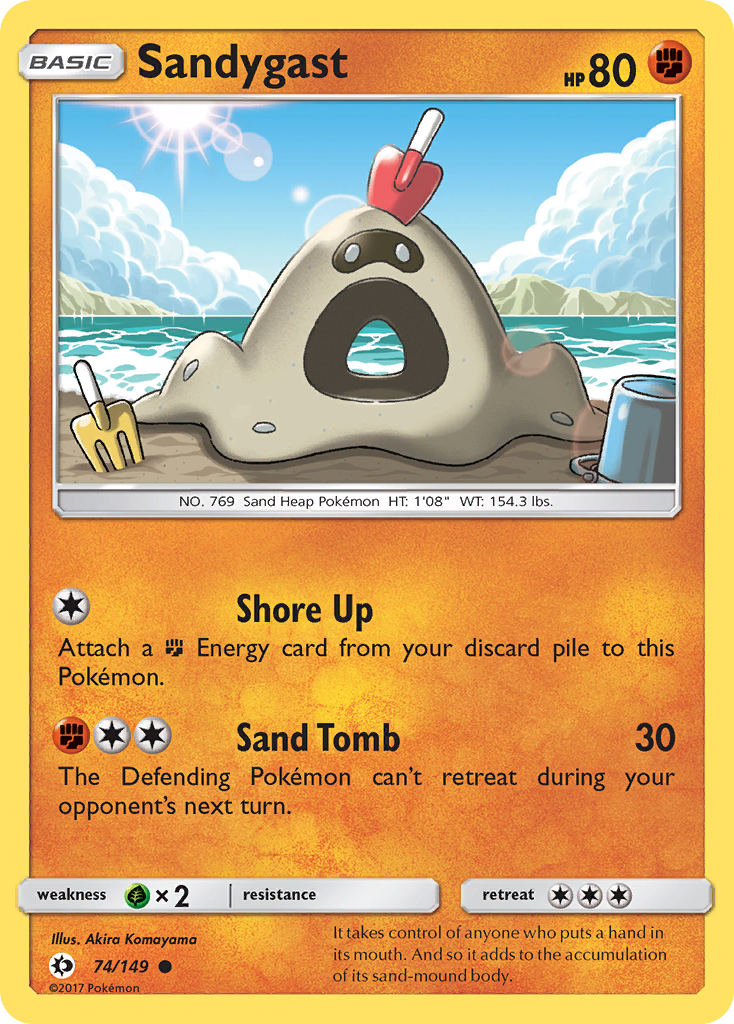 Sandygast (74/149) [Sun & Moon: Base Set] | Tables and Towers