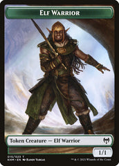 Elemental // Elf Warrior Double-Sided Token [Kaldheim Commander Tokens] | Tables and Towers