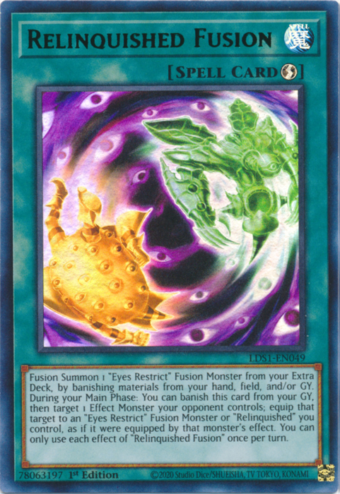 Relinquished Fusion (Green) [LDS1-EN049] Ultra Rare | Tables and Towers