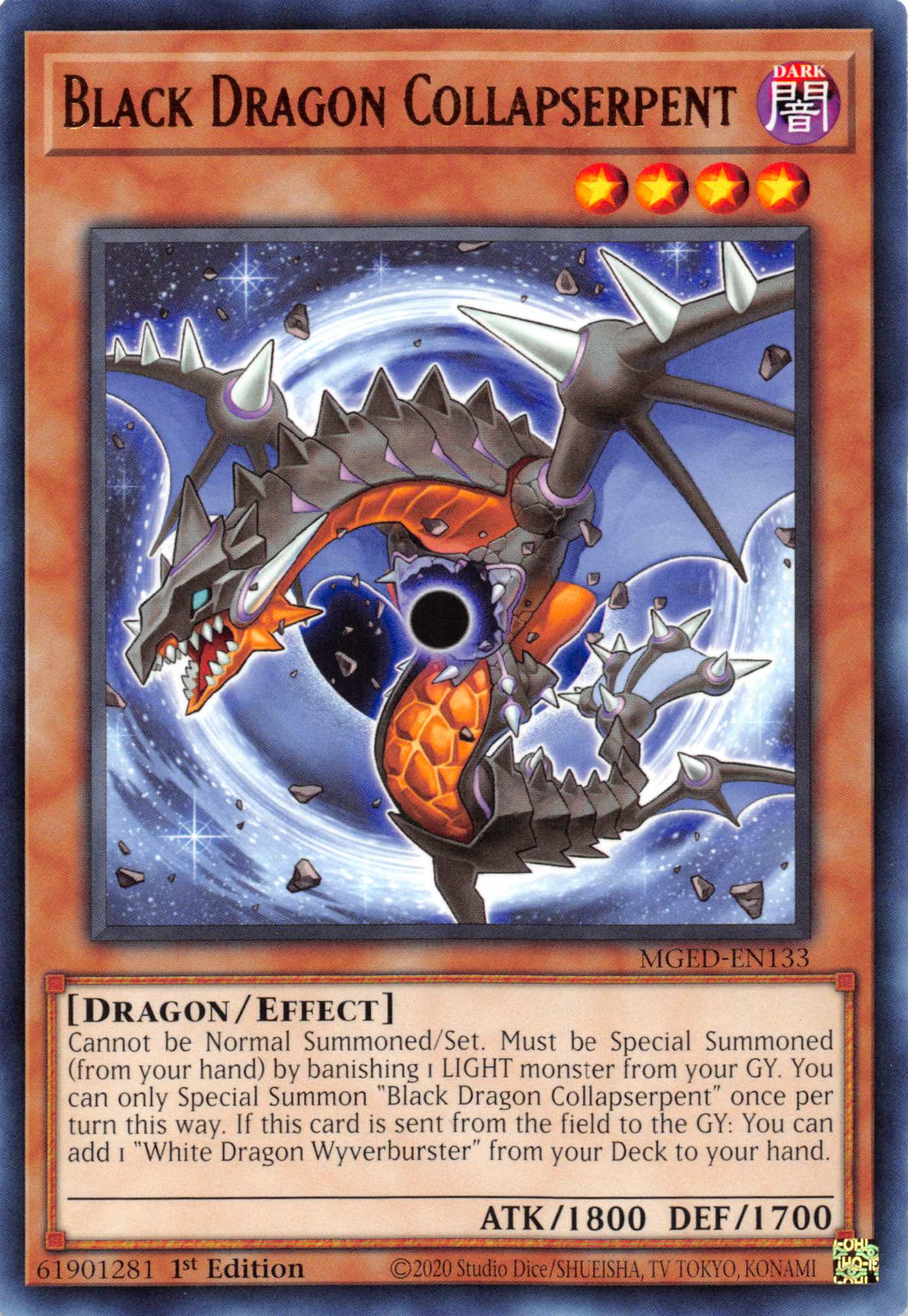 Black Dragon Collapserpent [MGED-EN133] Rare | Tables and Towers