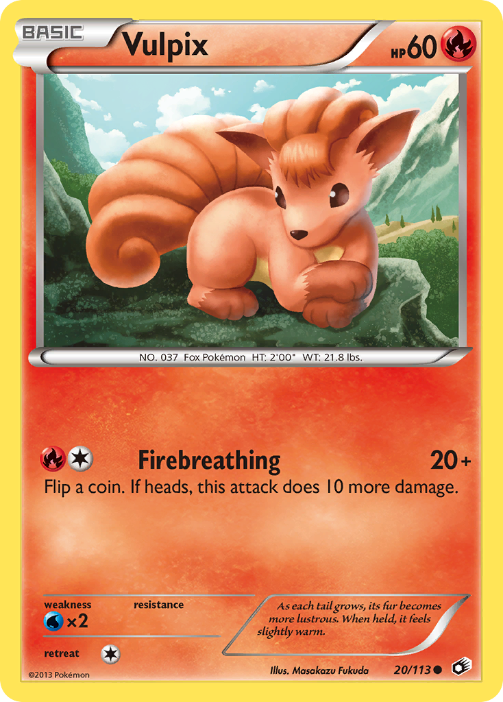 Vulpix (20/113) [Black & White: Legendary Treasures] | Tables and Towers