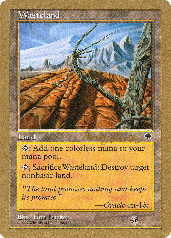 Wasteland (Randy Buehler) (SB) [World Championship Decks 1998] | Tables and Towers