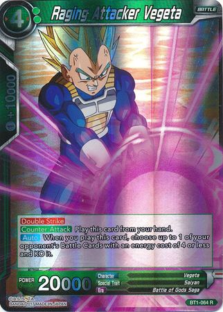 Raging Attacker Vegeta (BT1-064) [Galactic Battle] | Tables and Towers