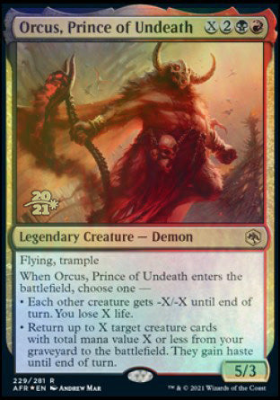 Orcus, Prince of Undeath [Dungeons & Dragons: Adventures in the Forgotten Realms Prerelease Promos] | Tables and Towers