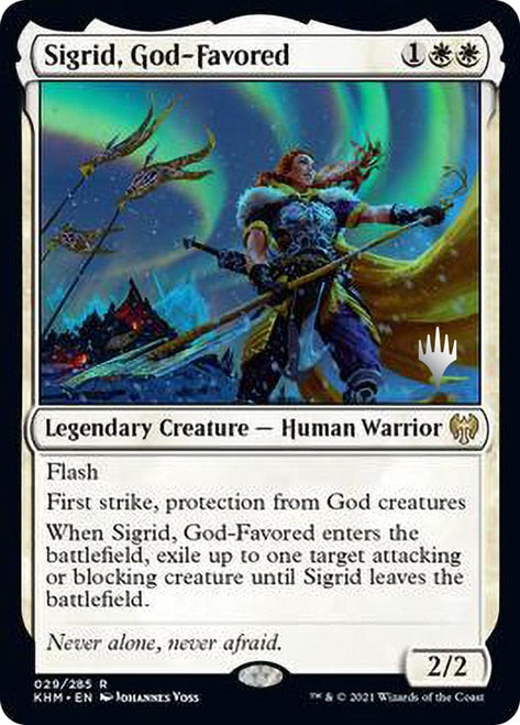 Sigrid, God-Favored (Promo Pack) [Kaldheim Promos] | Tables and Towers