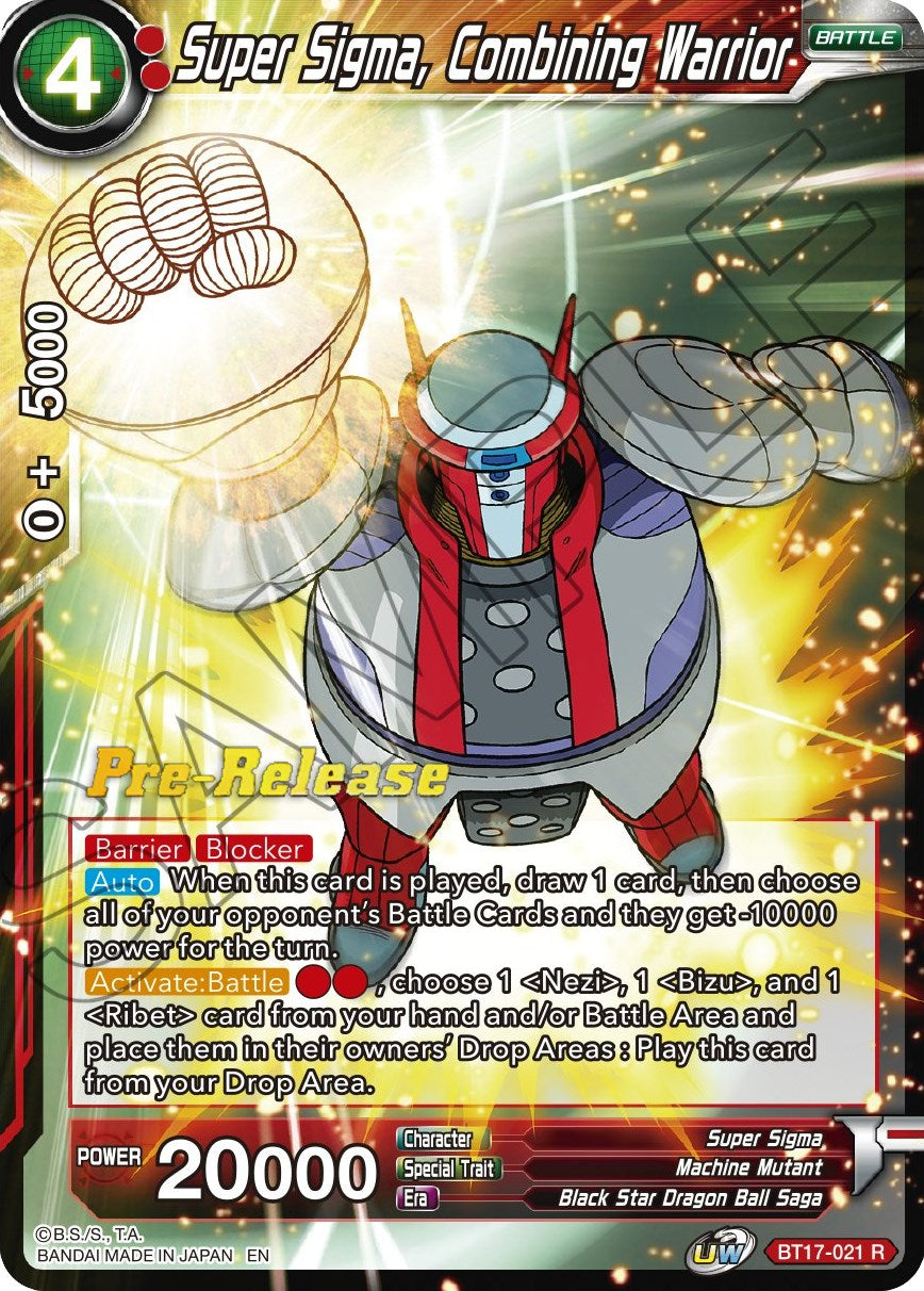 Super Sigma, Combining Warrior (BT17-021) [Ultimate Squad Prerelease Promos] | Tables and Towers